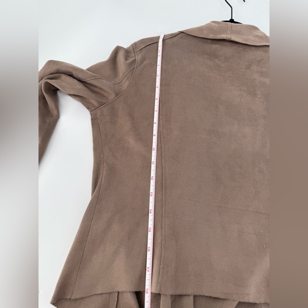 Blank NYC Tan Blazer with Waterfall Front Zipper Front Size M - Picture 10 of 10